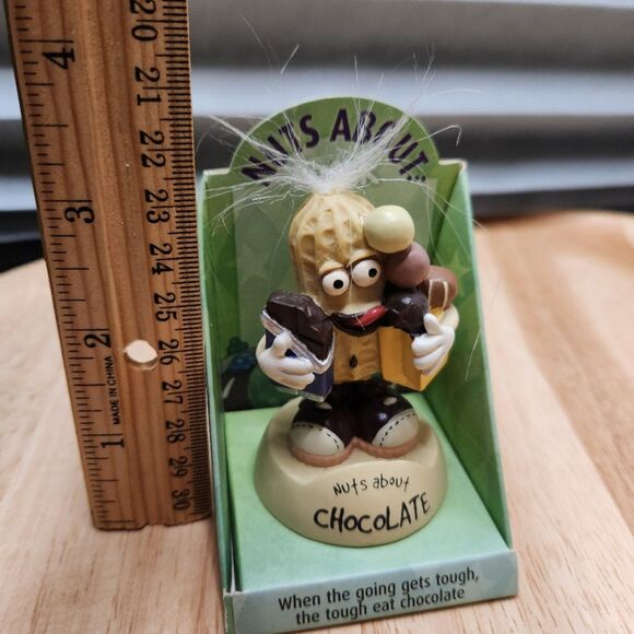 Nuts About Work Bobblehead – “Tough Eat Chocolate” Figurine, Desk Decor - Picture 6 of 8